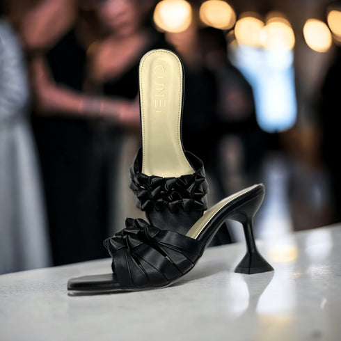 Black Barbed Heels - cunei